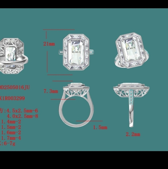 Art Deco 9.82 cts Emerald cut Lab diamond with custom 14k White gold setting 💍 - Picture 13 of 13